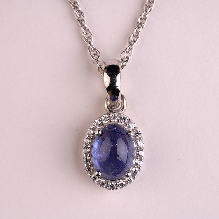 Finding Potential - Tanzanite December Birthstone 925 Sterling Sliver Cubic Zirconia Necklace