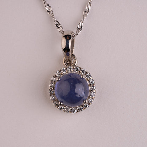 Finding Potential - Tanzanite December Birthstone 925 Sterling Sliver Cubic Zrconia Necklace