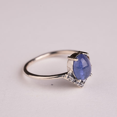 Confident Princess - December Birthstone Delicate Elegant 925 Sterling Silver Cubic zirconia Ring