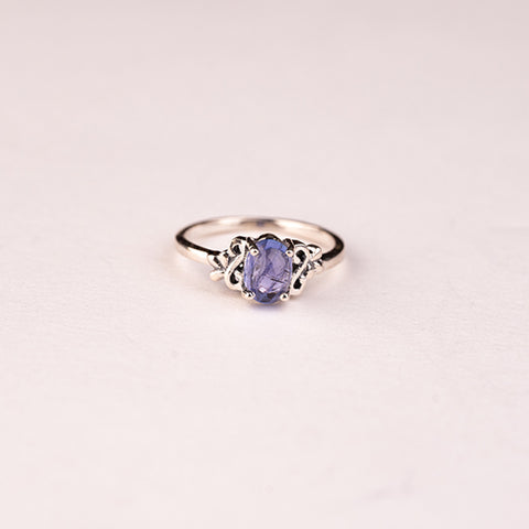 Finding True Self - Tanzanite December Birthstone 925 Sterling Silver Cubic Zirconia Ring