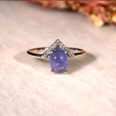 Confident Princess - December Birthstone Delicate Elegant 925 Sterling Silver Cubic zirconia Ring