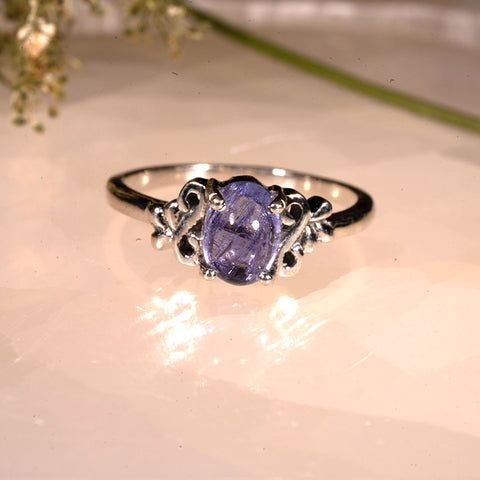 Finding True Self - Tanzanite December Birthstone 925 Sterling Silver Cubic Zirconia Ring