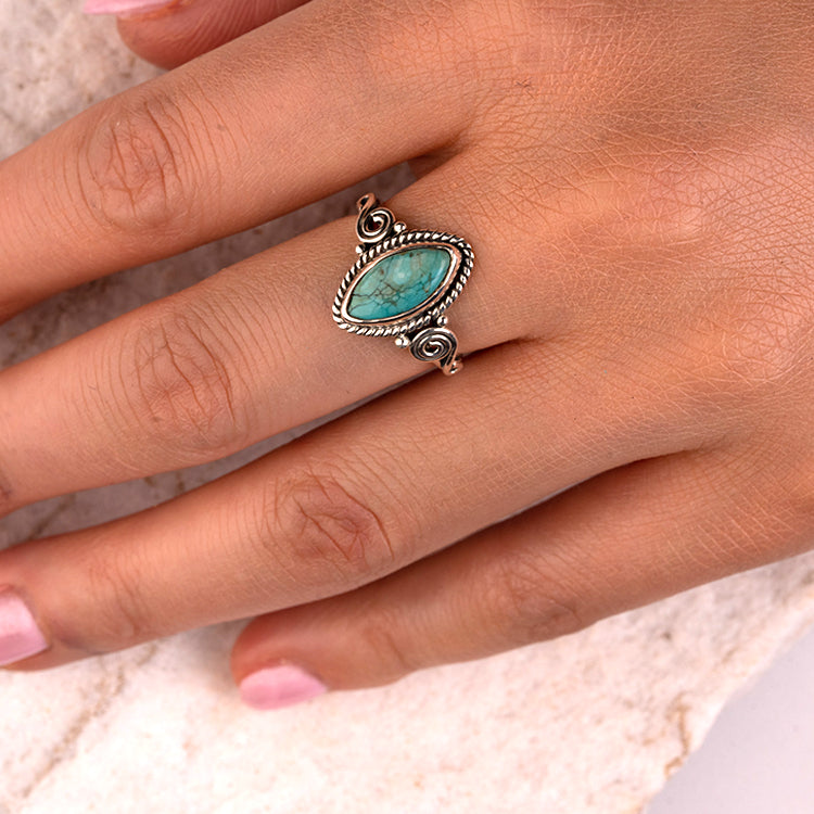 Given Wisdom - Turquoise December Birthstone 925 Sterling Silver Ring