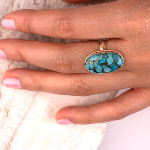 Serene Brilliance - Turquoise December Birthstone 925 Sterling Silver Ring