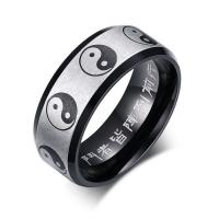 Cosmic Symphony - Tai Chi Yin Yang Feng Shui Harmony Stainless Steel  Ring