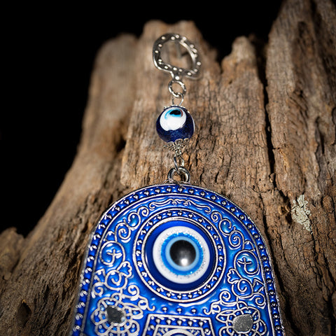 Protective Hamsa Blessings - Metal Hamsa Evil Eye Bead Home Blessings