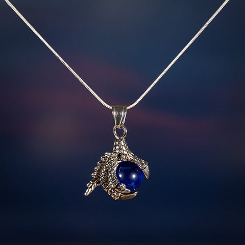 Celestial Guardian - Agate Dragon Claw 925 Sterling Silver Cubic Zirconia Necklace