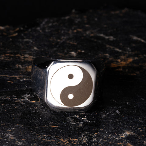 Equilibrium Ensemble - Chi Yin Yang Feng Shui Charm Stainless Steel Ring