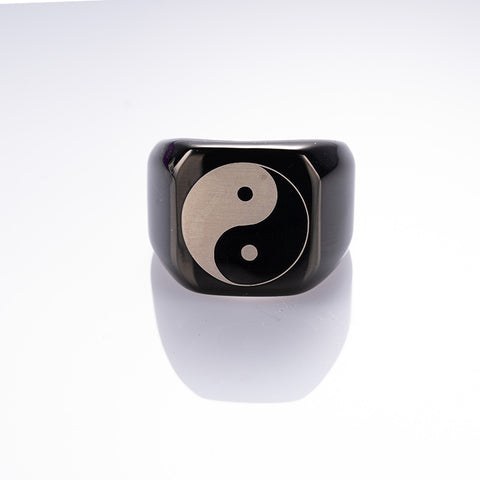 Celestial Dual Force - Tai Chi Yin Yang Feng Shui Charm Stainless Steel Ring