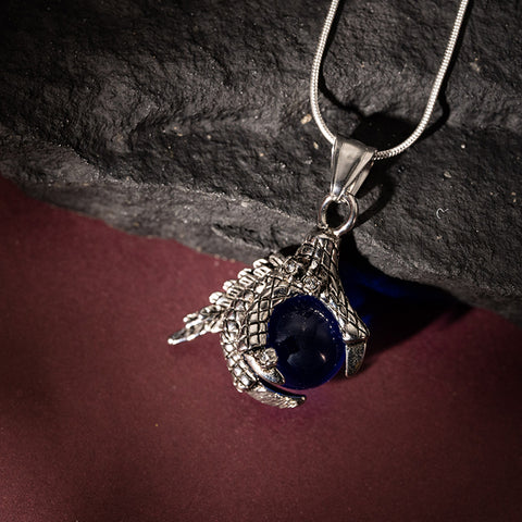 Celestial Guardian - Agate Dragon Claw 925 Sterling Silver Cubic Zirconia Necklace