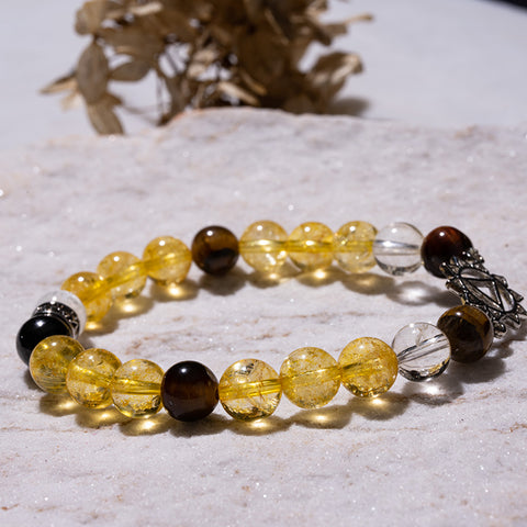 Illuminating Inner Strength - Solar Chakra Multi Stone Solar Plexus Charm Bracelet