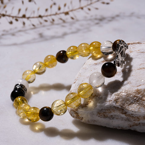 Illuminating Inner Strength - Solar Chakra Multi Stone Solar Plexus Charm Bracelet