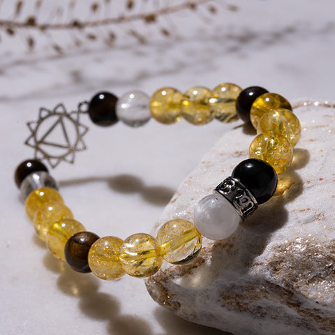 Illuminating Inner Strength - Solar Chakra Multi Stone Solar Plexus Charm Bracelet