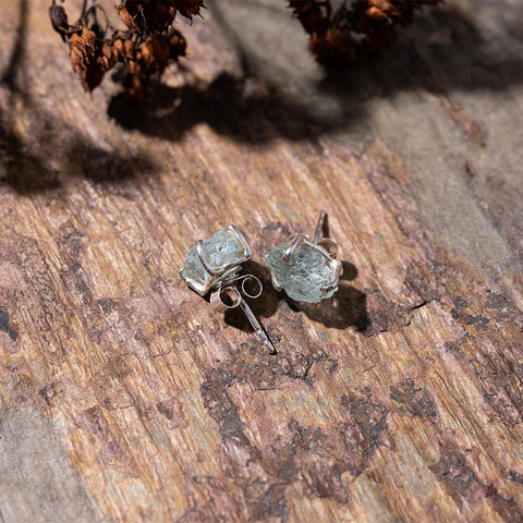 Protection From The Sea God - Aquamarine March Birthstone 925 Sterling Silver Earrings