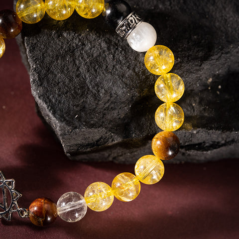 Illuminating Inner Strength - Solar Chakra Multi Stone Solar Plexus Charm Bracelet