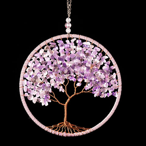 Good Luck and Prosperity - Tree of Life in Amethyst Home Blessing