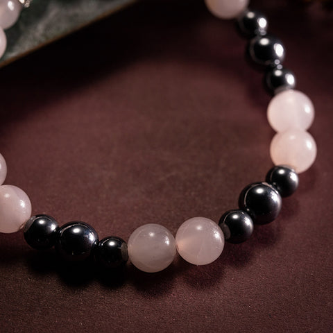 Love's Resonance - Rose Quartz Terahertz Bracelet