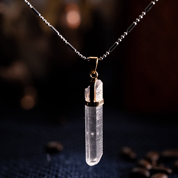 Soulful Substance - Crystal Quartz April Birthstone 925 Sterling Silver Chain Necklace